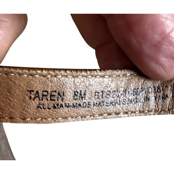 Baretraps Size 8M Synthetic Strappy Wedge Sandals Intricate Weave Design Brown - Picture 6 of 7